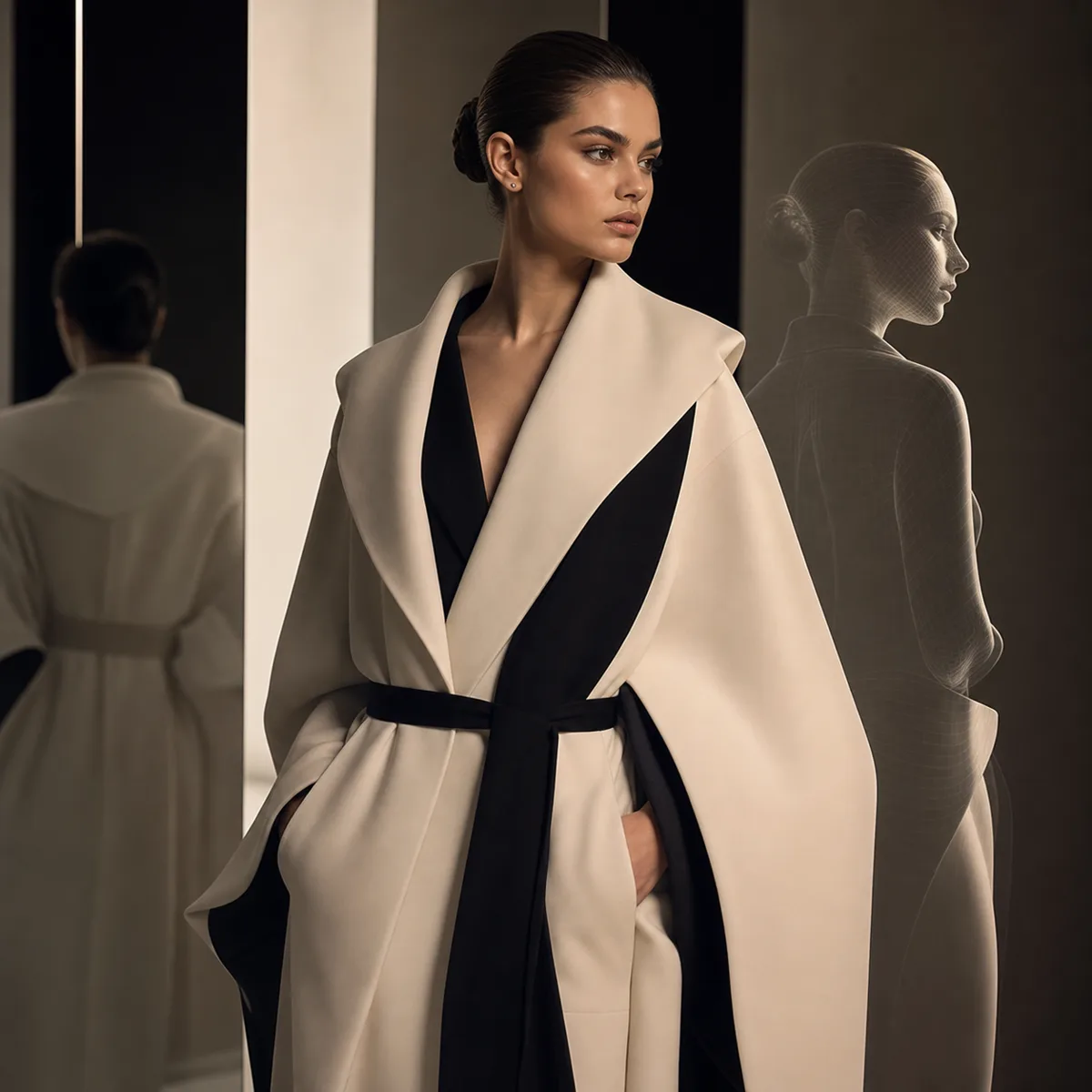 Persona fashion virtuale creata per un progetto AI Studio